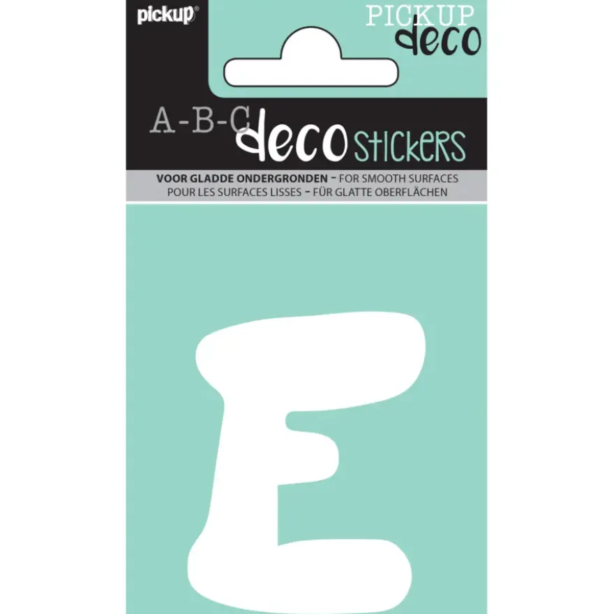 Pickup plakletter E Emma wit 70 mm