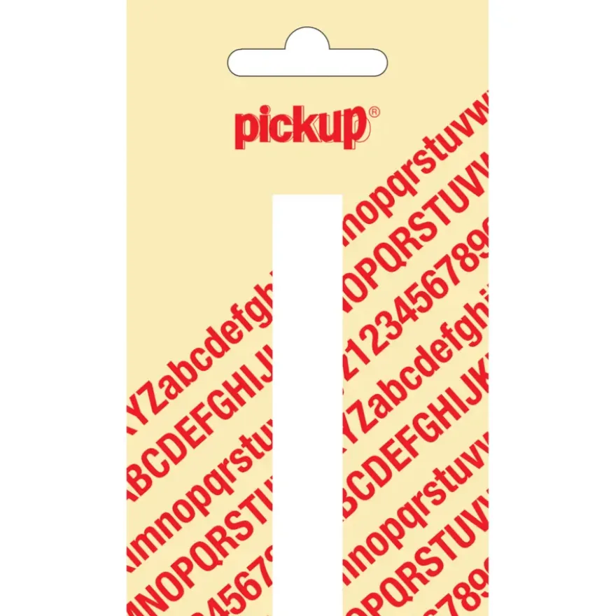 Pickup plakletter I wit mat 90 mm