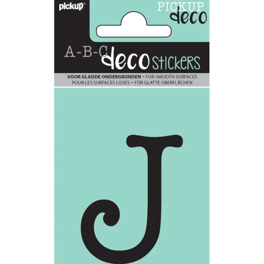 Pickup plakletter J Maud zwart 60 mm