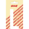 Pickup plakletter L wit mat 90 mm