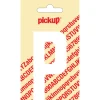 Pickup plakletter P wit mat 90 mm