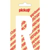 Pickup plakletter R wit mat 90 mm