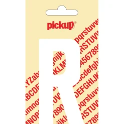 Pickup plakletter R wit mat 90 mm