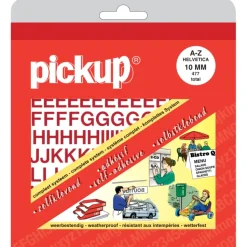 Pickup plakletters A-Z Helvetia rood 10 mm