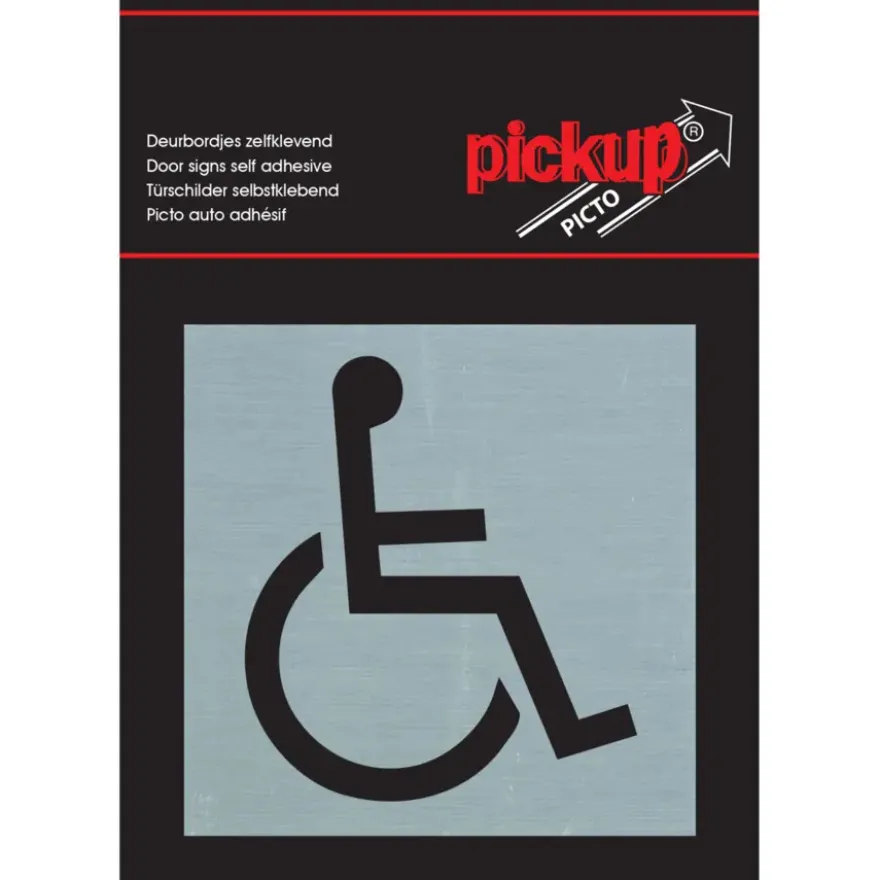 Pickup sticker rolstoeltoegankelijk 8x8 cm