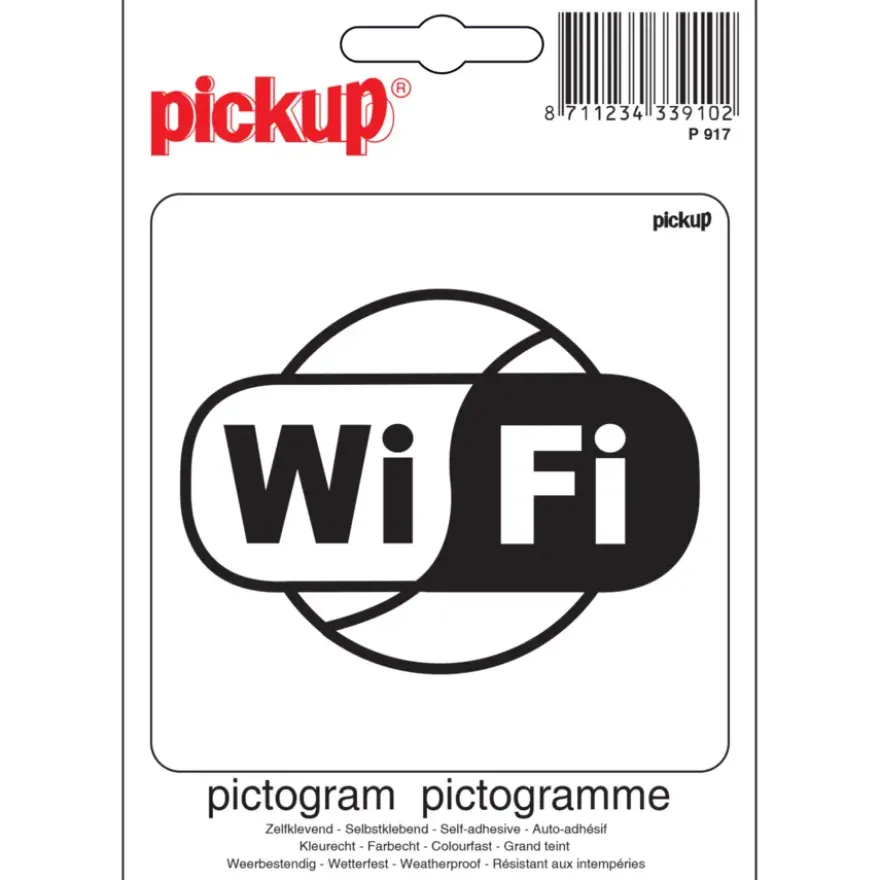 Pickup sticker wifi 10x10 cm