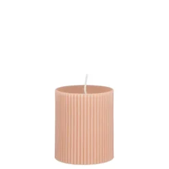 Pilaar kaars licht roze - h8xd7cm