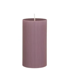 Pilaar kaars lila - h13xd7cm