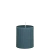 Pilaar kaars paraffine blauw - h8xd7cm