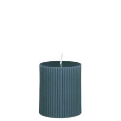 Pilaar kaars paraffine blauw - h8xd7cm
