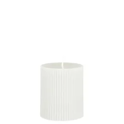Pilaar kaars paraffine wit - h8xd7cm
