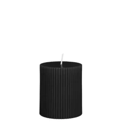 Pilaar kaars paraffine zwart - h8xd7cm