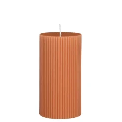 Pilaar kaars roze - h13xd7cm