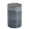 Pilaar kaars stearine blauw - h10xd6,8cm