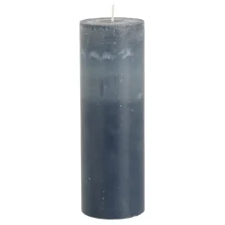 Pilaar kaars stearine blauw- h20xd6,8cm