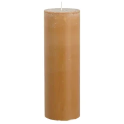 Pilaar kaars stearine bruin - h20xd6,8cm