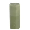 Pilaar kaars stearine donkergroen - h15xd6,8cm