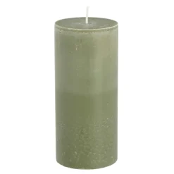 Pilaar kaars stearine donkergroen - h15xd6,8cm