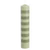 Pilaar kaars stearine l.groen d.groen - h25xd5cm