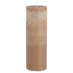 Pilaar kaars stearine lichtbruin