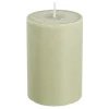 Pilaar kaars stearine lichtgroen - h10xd6,8cm