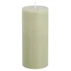 Pilaar kaars stearine lichtgroen - h15xd6,8cm