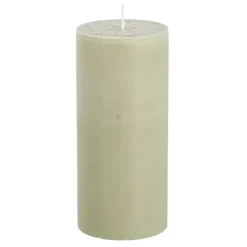 Pilaar kaars stearine lichtgroen - h15xd6,8cm