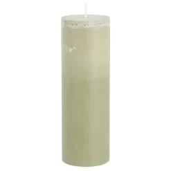 Pilaar kaars stearine lichtgroen - h20xd6,8cm