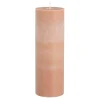Pilaar kaars stearine roze - h20xd6,8cm