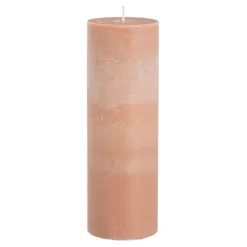 Pilaar kaars stearine roze - h20xd6,8cm