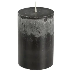 Pilaar kaars stearine zwart - h10xd6,8cm