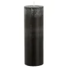 Pilaar kaars stearine zwart- h20xd6,8cm