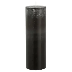 Pilaar kaars stearine zwart- h20xd6,8cm