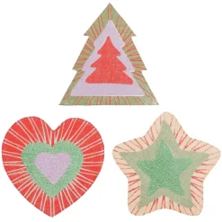 Placemat paars rood groen per stuk - d38cm