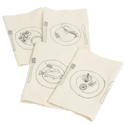 Placemat beige 4 stuks - l48xb33cm