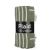 Plaid streep d.groen - l180xb130cm