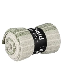 Plaid streep l.groen - l180xb130cm