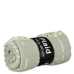Plaid streep l.groen - l180xb130cm