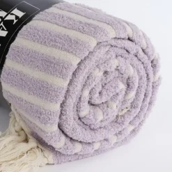 Plaid streep lila - l180xb130cm