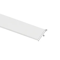 Platprofiel aluminium wit 30x2x1000 mm