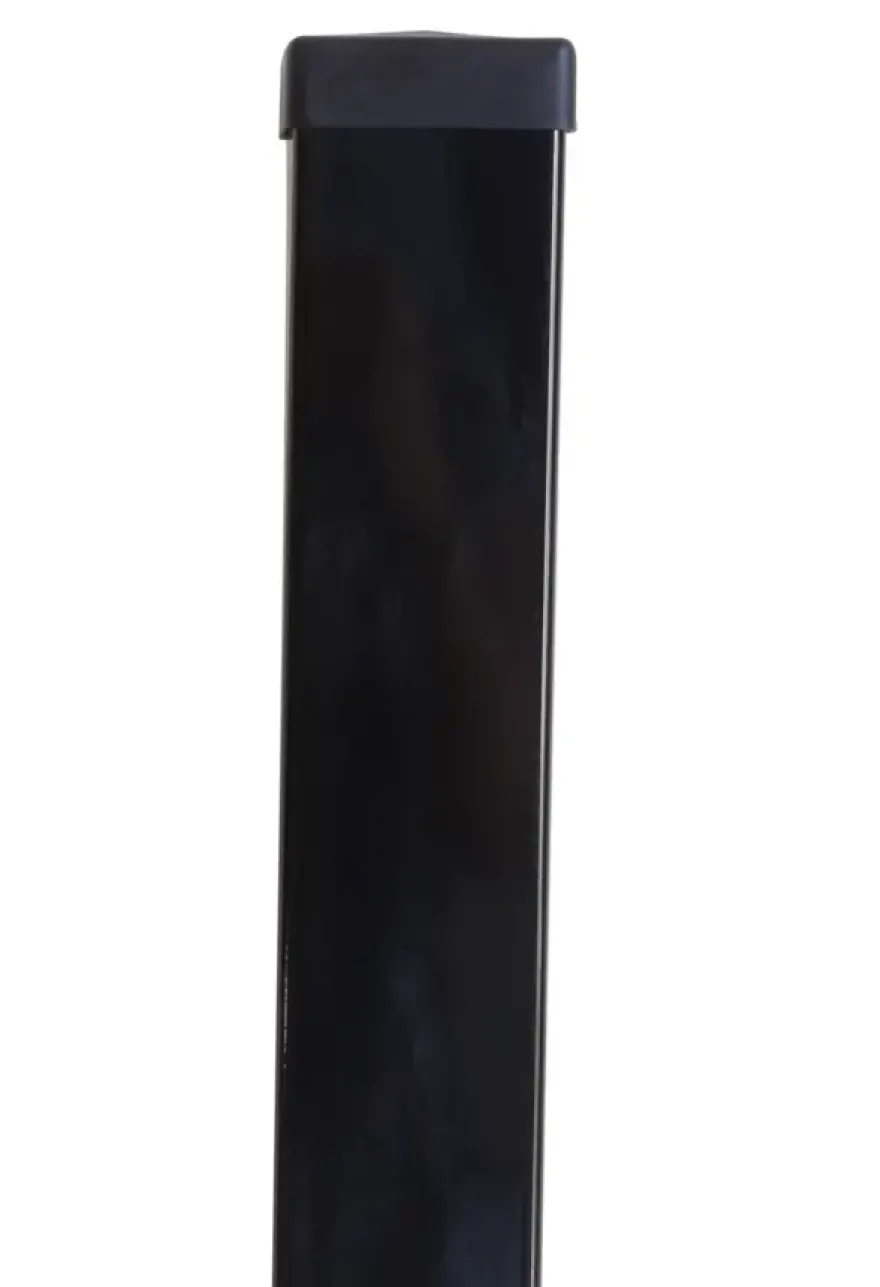 Profielpaal vierkant zwart 6 x 6 cm, lengte 240 cm