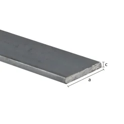 Profiel plat staal 30x6x1000mm