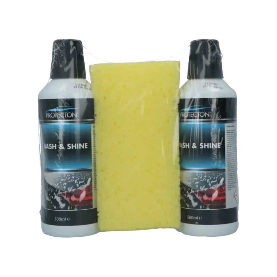 Protecton Wash & Shine Set 2x 500ml met Spons