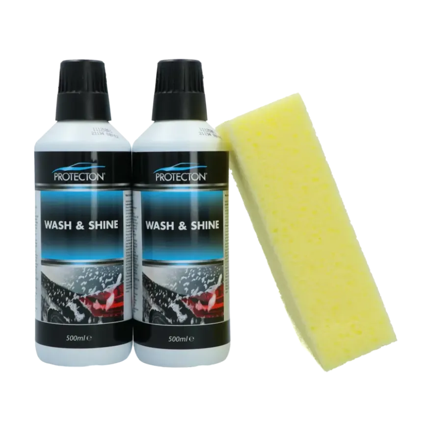 Protecton Wash & Shine Set 2x 500ml met Spons