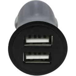 Q-Link Autolader 12V met 2 USB-A zwart