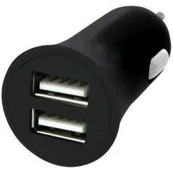 Q-Link Autolader 12V met 2 USB-A zwart