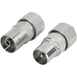 Q-Link coac stekker metaal recht male/female