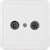 Q-Link coax contactdoos rtv eind/rijgbaar opbouw wit