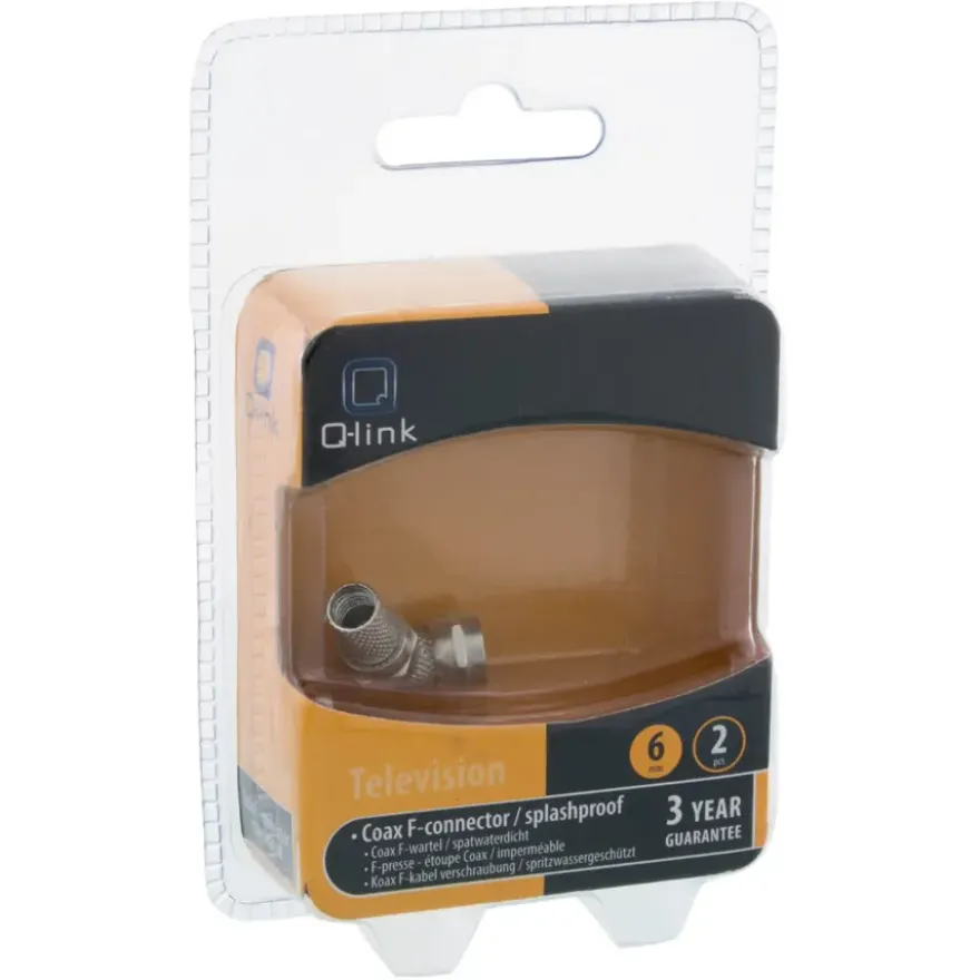 Q-Link coax F-wartel waterdicht 6 mm 2 stuks