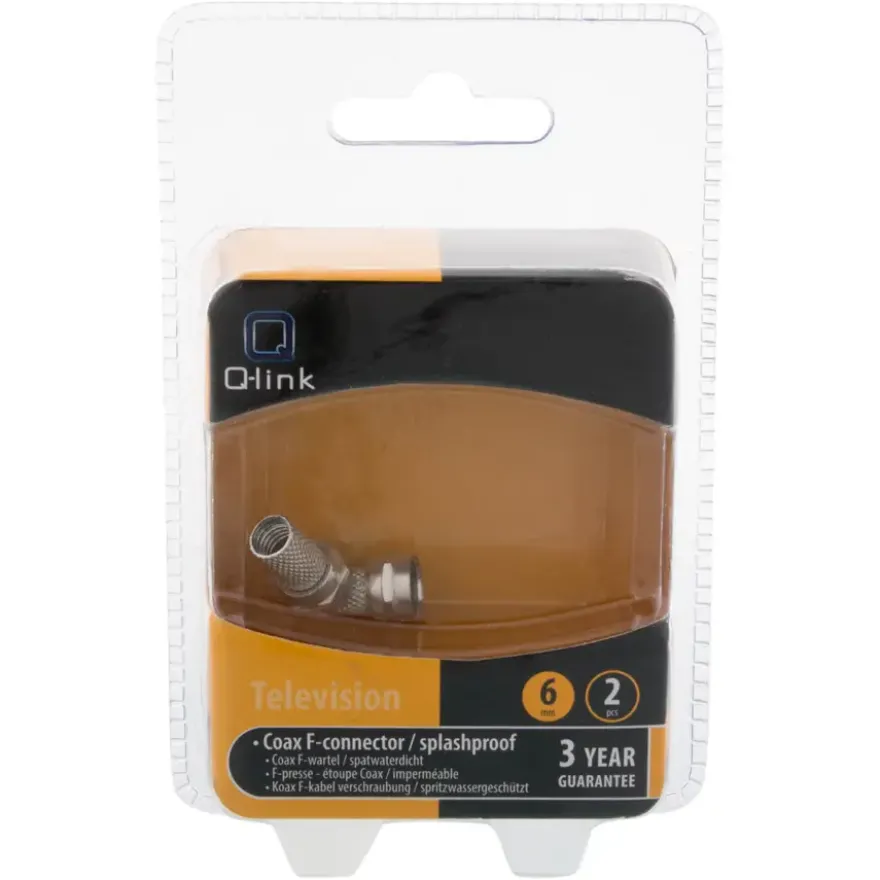 Q-Link coax F-wartel waterdicht 6 mm 2 stuks